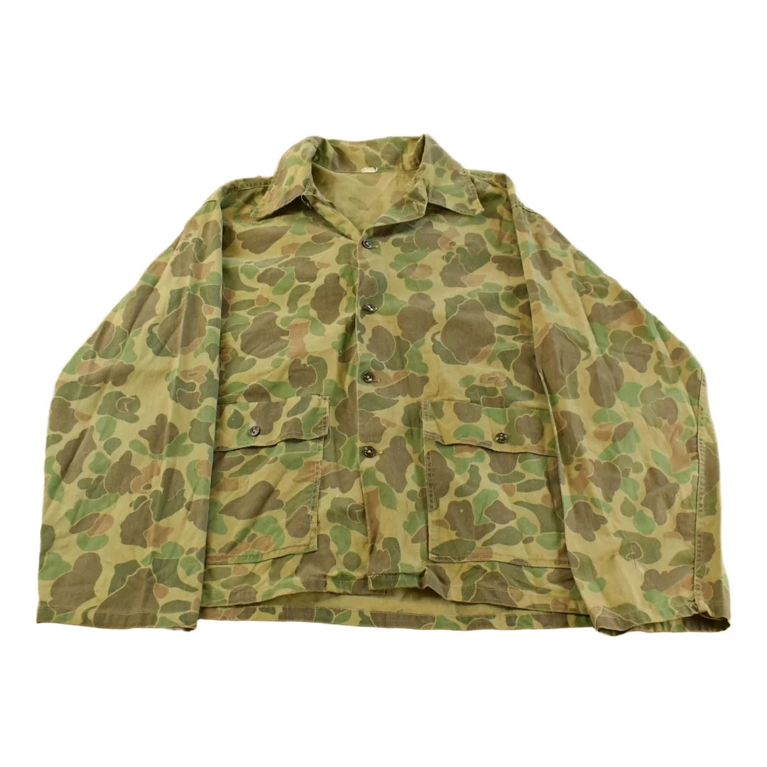 Vintage 1970s Duck Camo Button Up Shirt Men's Large from propervintagecanada