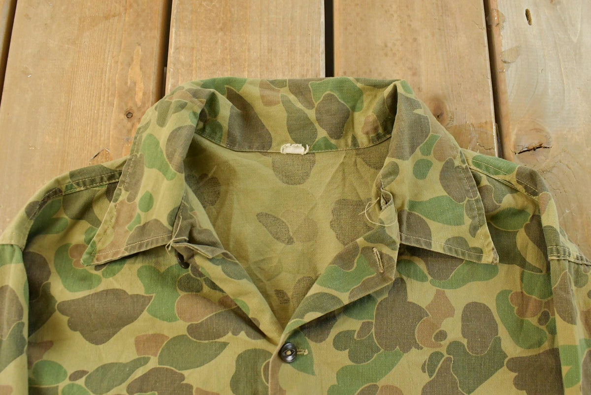 Vintage 1970s Duck Camo Button Up Shirt Men's Large from propervintagecanada