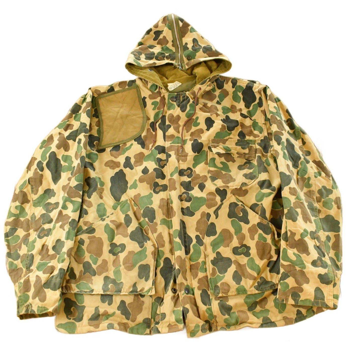 Vintage 1970s Duck Camo Canvas Hunting Jacket Men's XL from propervintagecanada