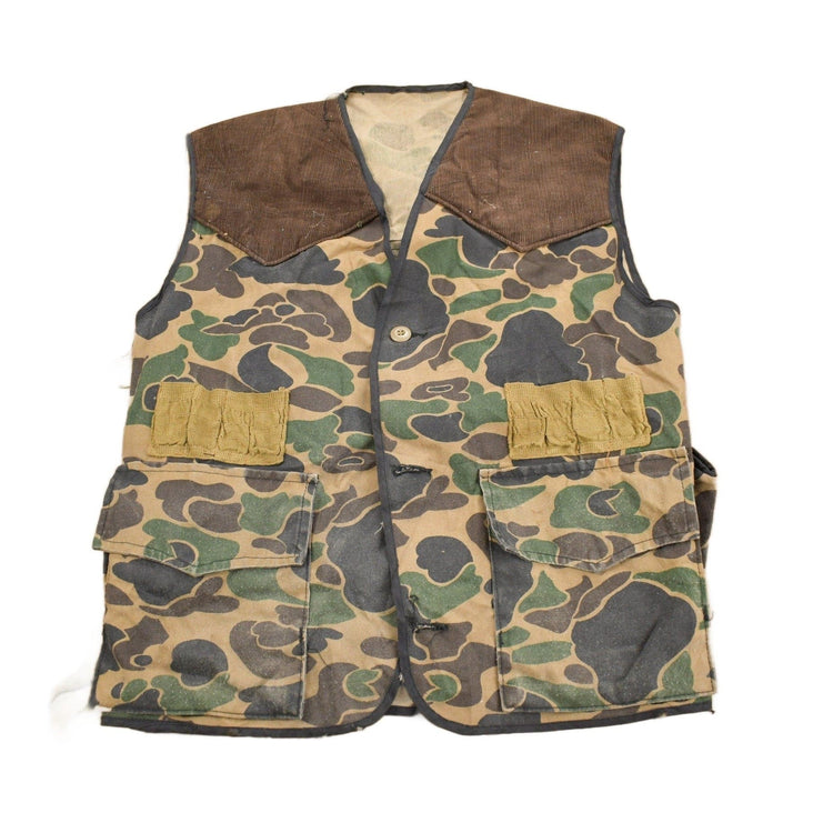 Vintage 1970s DuckCamo Hunting Vest Men;s S from propervintagecanada