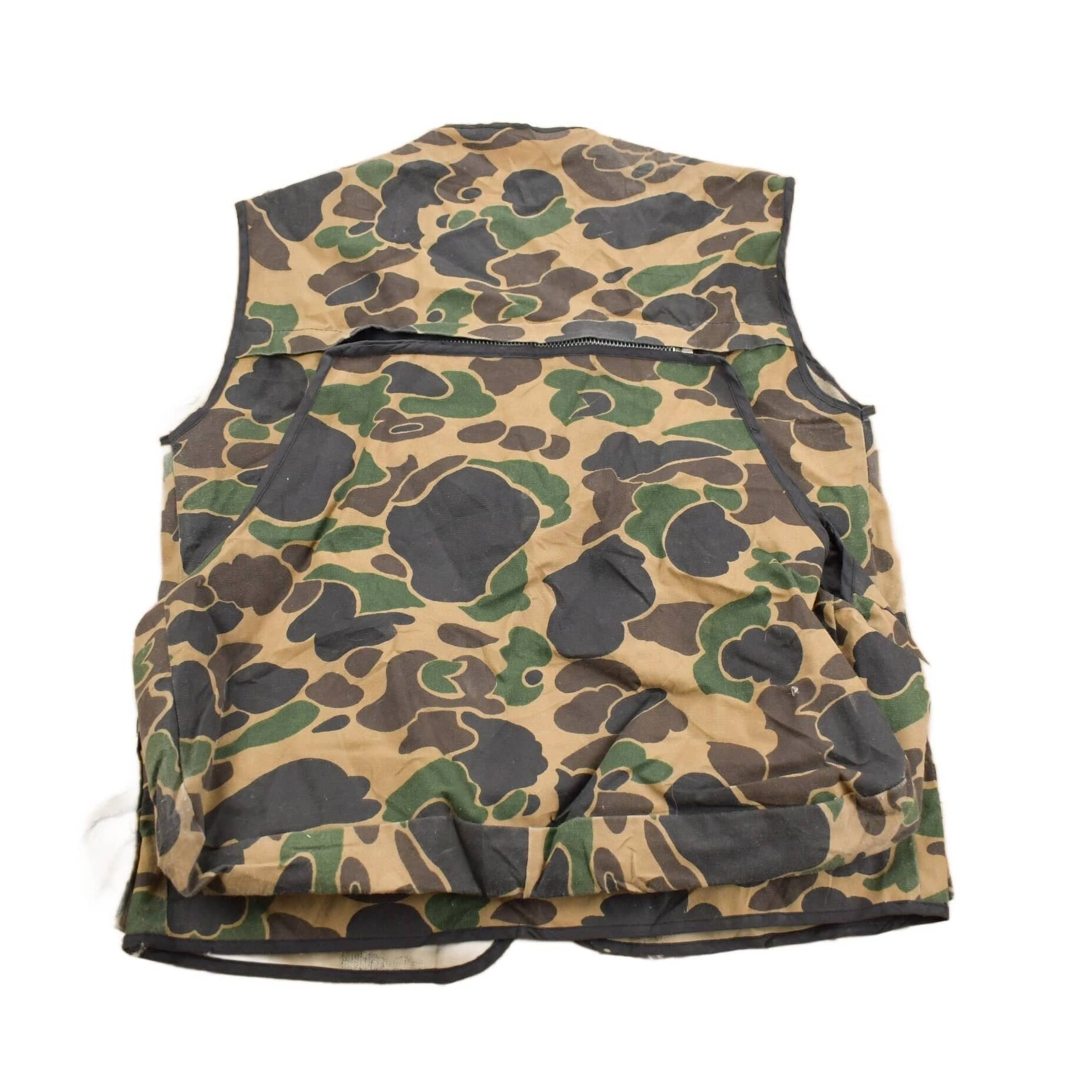 Vintage 1970s DuckCamo Hunting Vest Men;s S from propervintagecanada