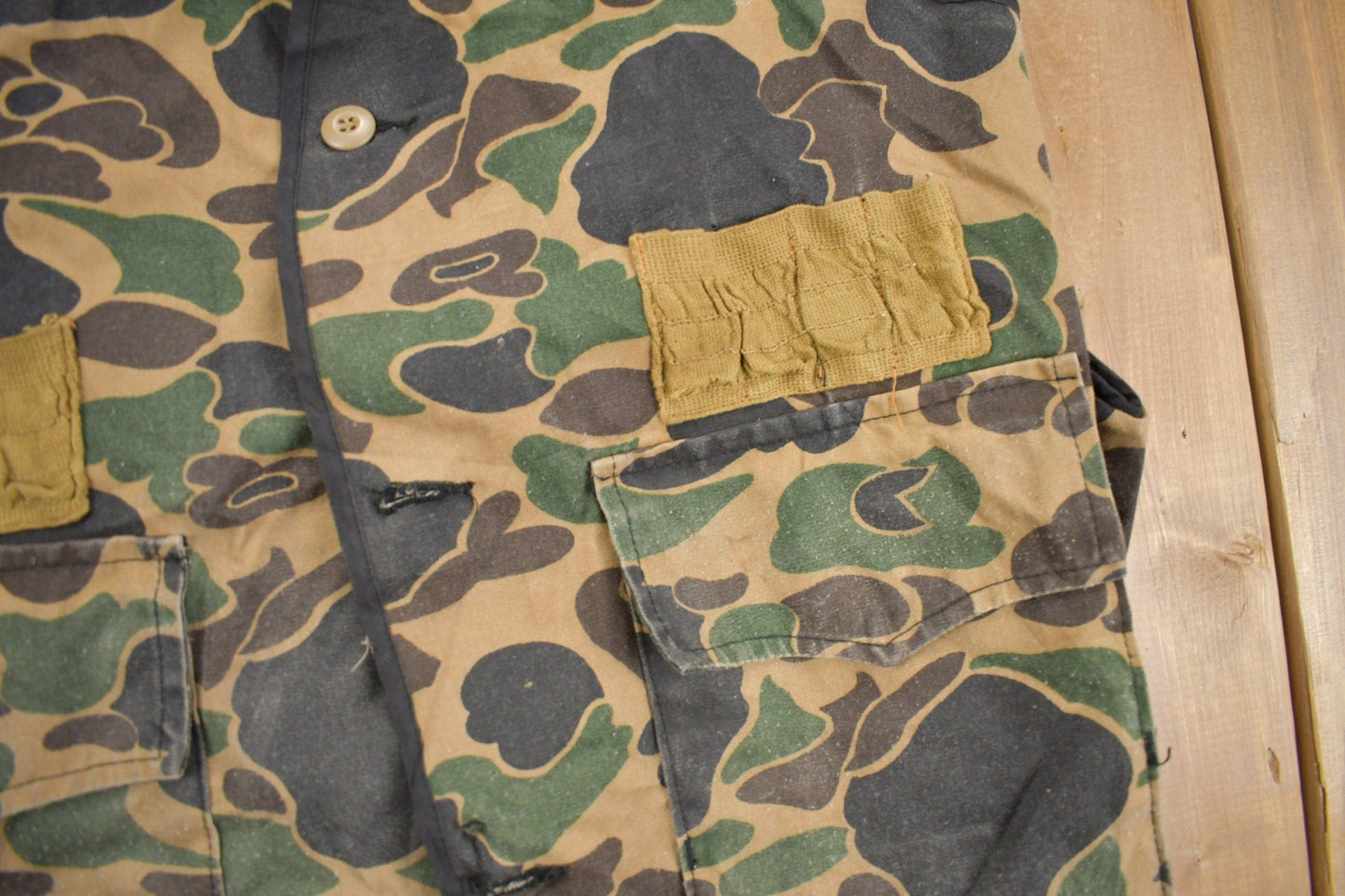 Vintage 1970s DuckCamo Hunting Vest Men;s S from propervintagecanada