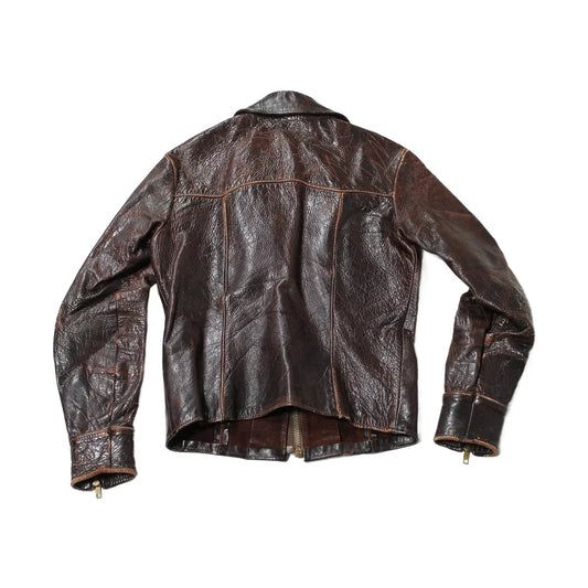 Vintage 1970s East West Musical Instruments Leather Motorcycle Jacket from propervintagecanada