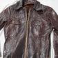 Vintage 1970s East West Musical Instruments Leather Motorcycle Jacket from propervintagecanada
