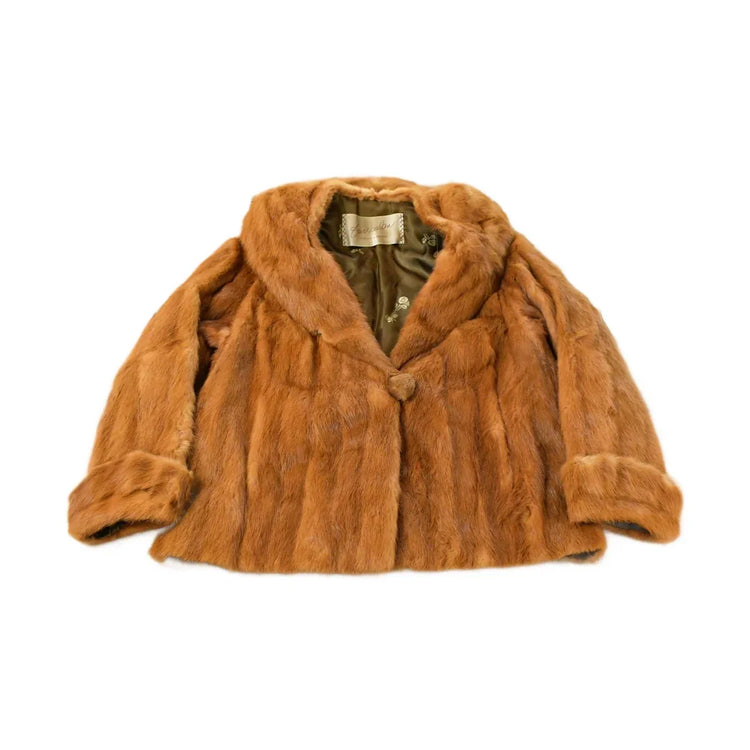 Vintage 1970s Eaton's Brown Mink Fur Coat Women's L from propervintagecanada