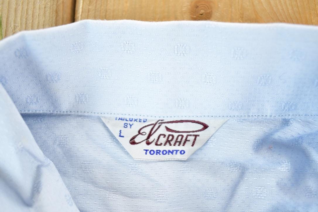 Vintage 1970s El Craft Toronto Button Up Shirt Mens L from propervintagecanada