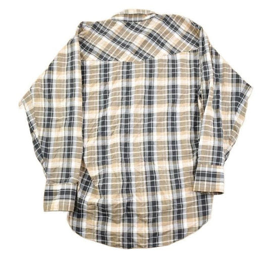 Vintage 1970s Elk Cattleman Western Plaid Button Up Men's Medium from propervintagecanada