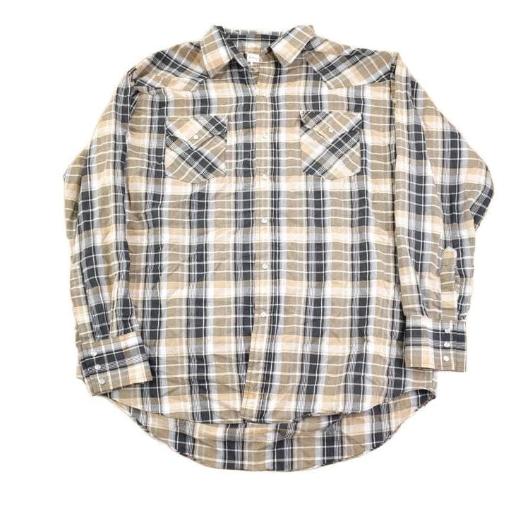 Vintage 1970s Elk Cattleman Western Plaid Button Up Men's Medium from propervintagecanada