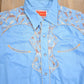 Vintage 1970s Ely Plains Embroidered Western Cowboy Style Button Up Shirt Men's Large from propervintagecanada