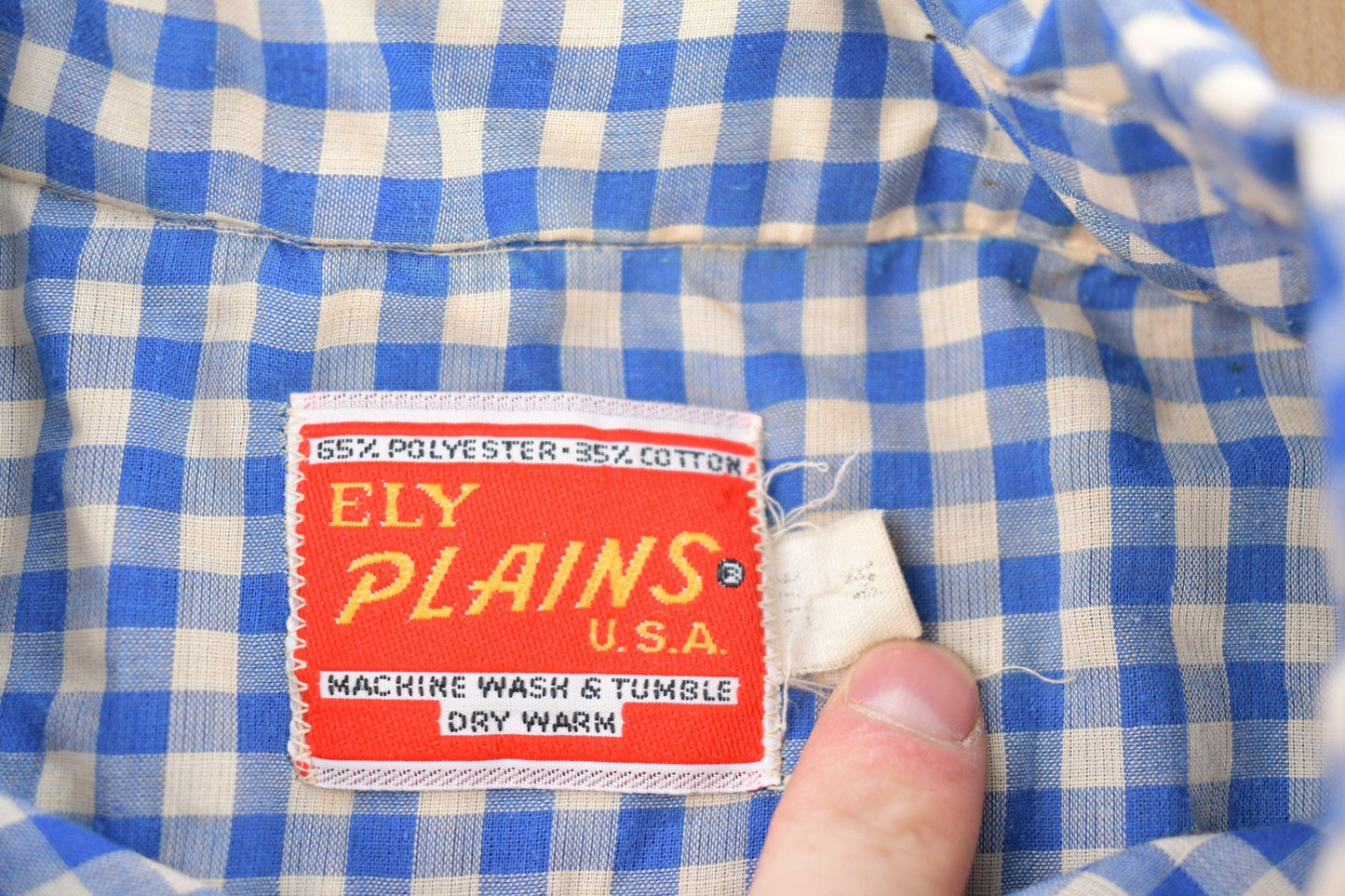 Vintage 1970s Ely Plains Plaid Button Up Western Shirt Men's Medium from propervintagecanada