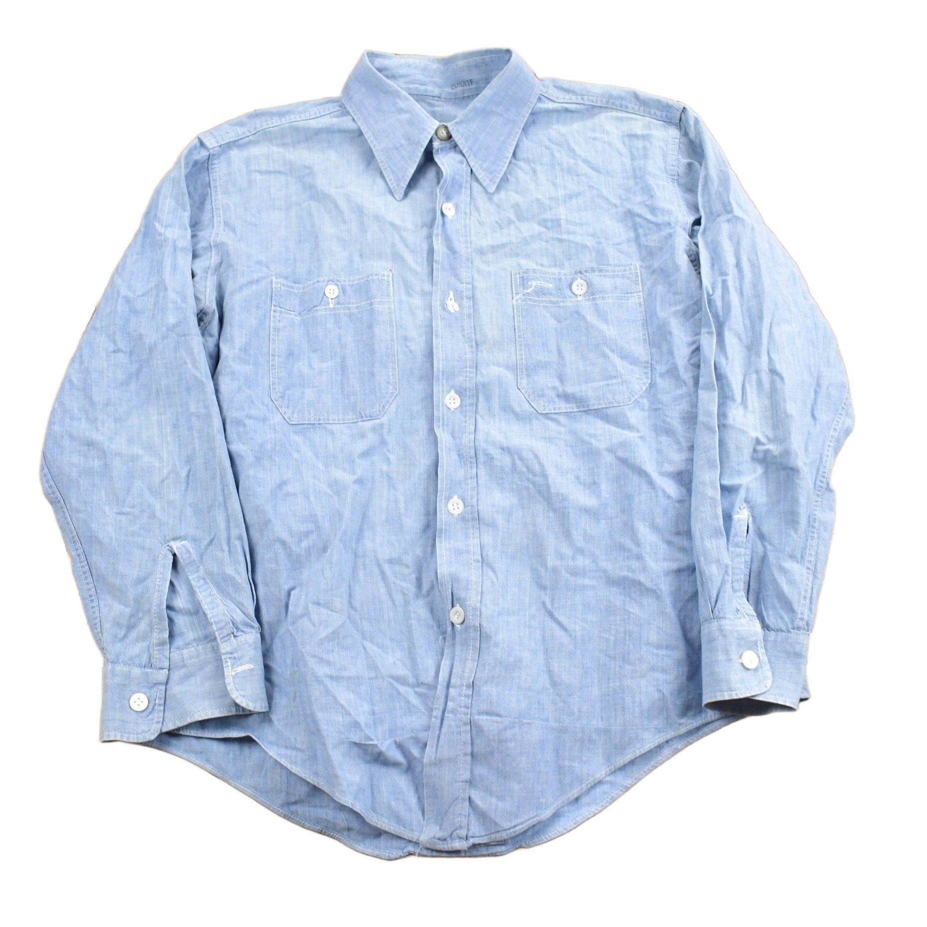 Vintage 1970s Embroidered Fish Button Up Shirt Men's Large from propervintagecanada