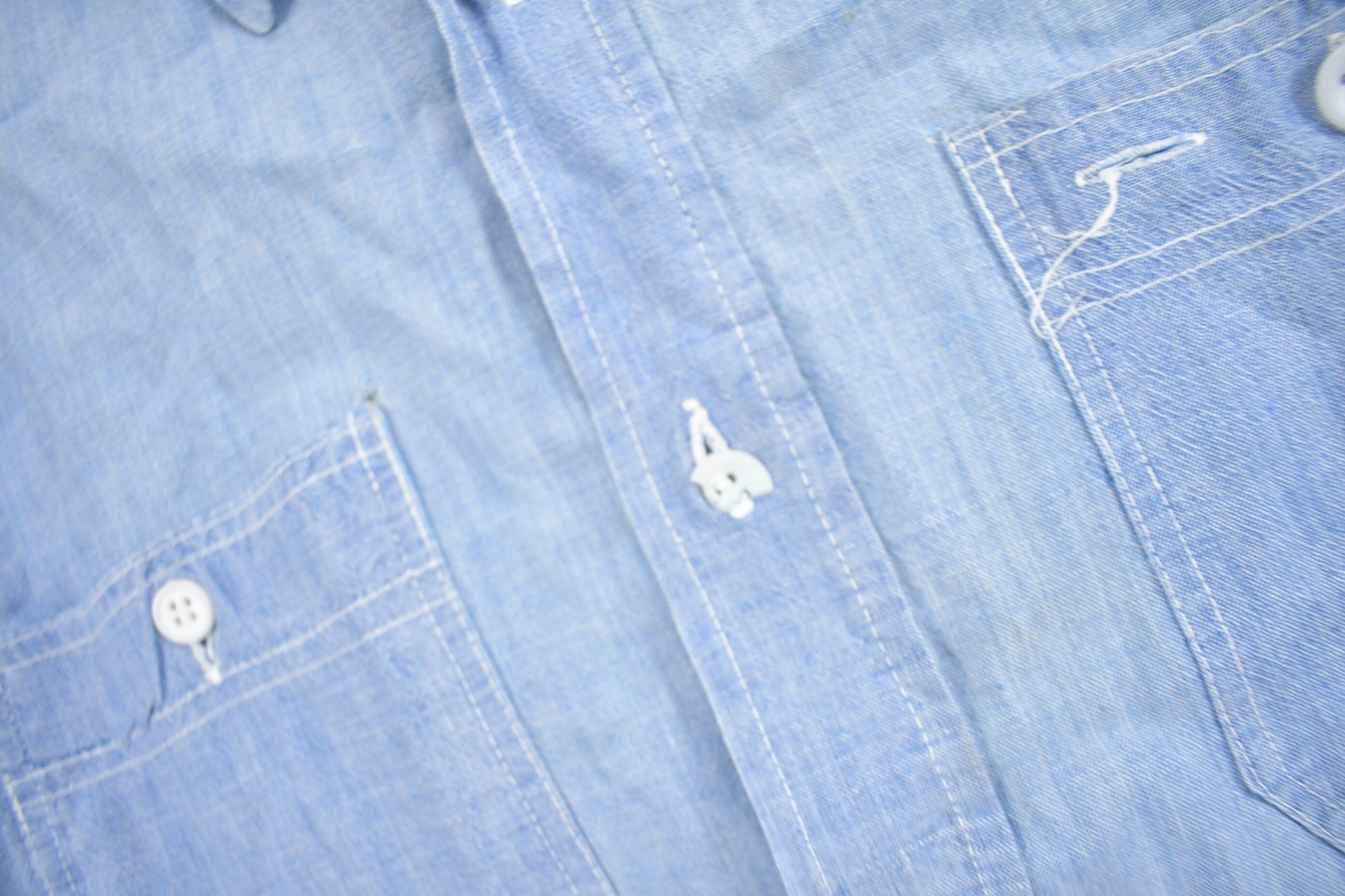 Vintage 1970s Embroidered Fish Button Up Shirt Men's Large from propervintagecanada