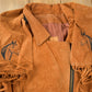 Vintage 1970s Embroidered Horse Fringe Leather Jacket from propervintagecanada