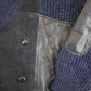 Vintage 1970s Emme Esse Leather Patch Knit Cardigan Sweater Men's XL from propervintagecanada