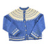 Vintage 1970s Fair Isle Abstract Wool Knit Cardigan Sweater Women&