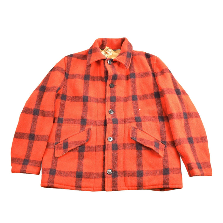 Vintage 1970s Falcon Brand 100% Wool Buffalo Plaid Jacket Men's Large from propervintagecanada