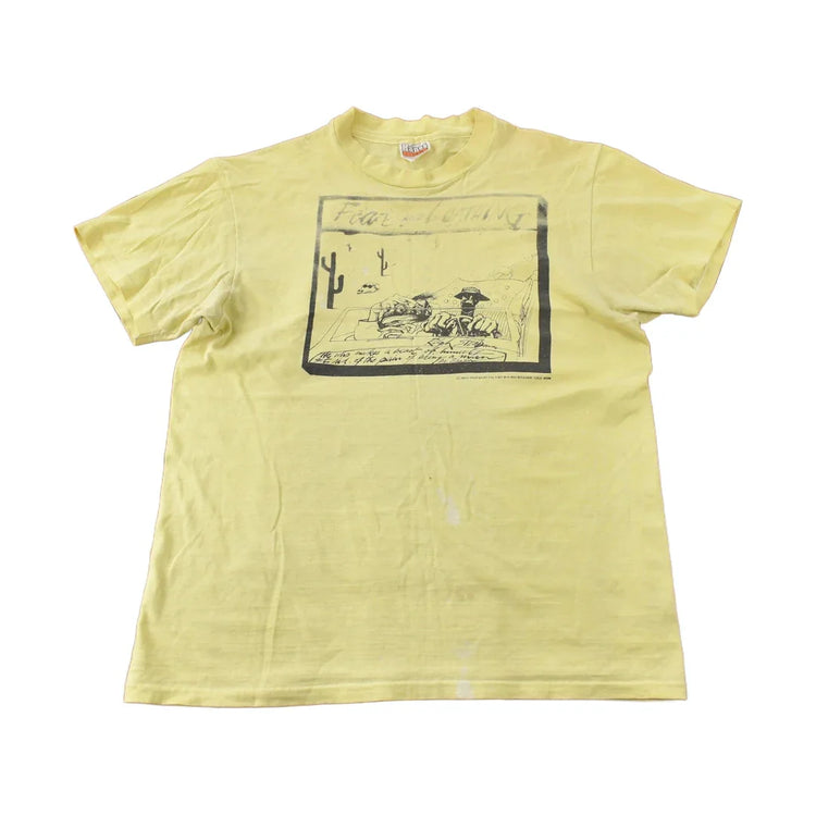 Vintage 1970S Fear and Loathing In Las Vegas Single Stitch Graphic T Shirt Made In USA Size Large from propervintagecanada