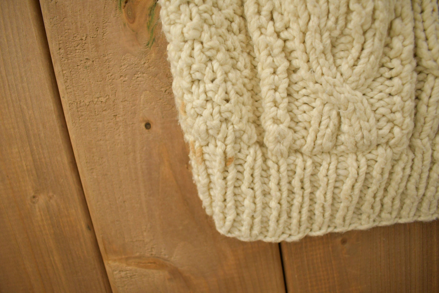 Vintage 1970s Flaherty Imports 3D Cable Knit Button Up Sweater from propervintagecanada