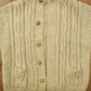 Vintage 1970s Flaherty Imports 3D Cable Knit Button Up Sweater from propervintagecanada