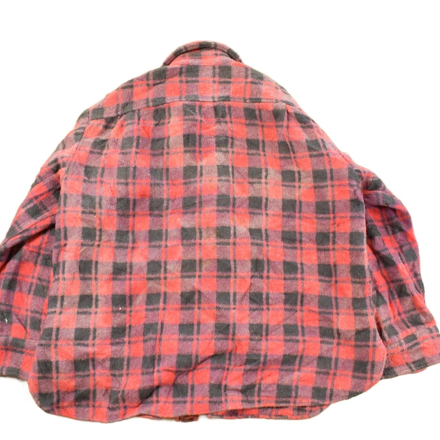 Vintage 1970s Flannel Button Up Plaid Trucker Shirt Men's Large from propervintagecanada