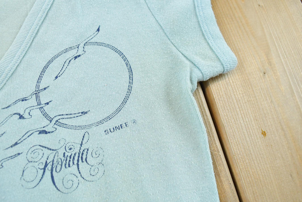 Vintage 1970s Florida Seagulls Souvenir T Shirt Baby Tee Womens S from propervintagecanada