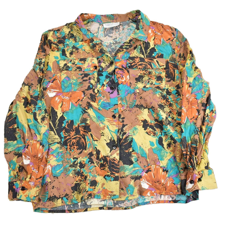 Vintage 1970s Frederick Alexandra Abstract Theme Button Up Shirt Women's from propervintagecanada