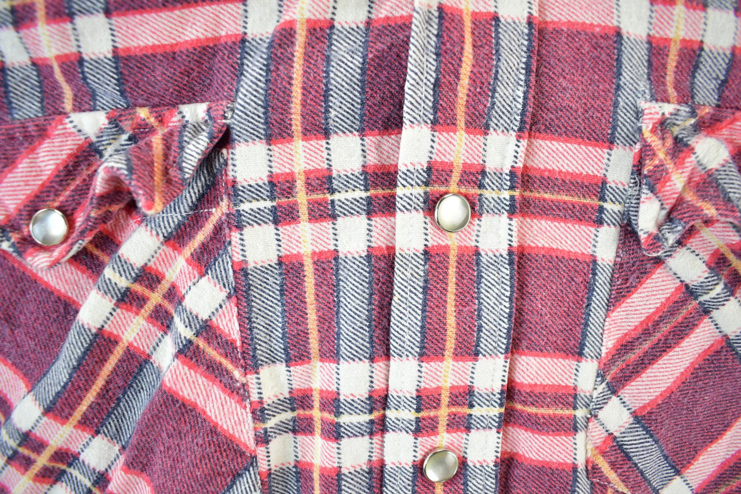 Vintage 1970s Fruit Of The Loom Flannel Button Up Shirt Men's Medium from propervintagecanada