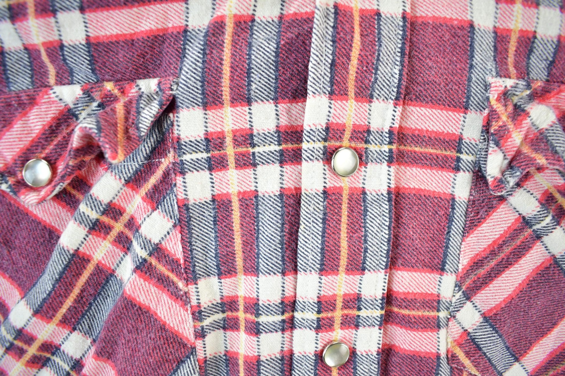 Vintage 1970s Fruit Of The Loom Flannel Button Up Shirt Men's Medium from propervintagecanada