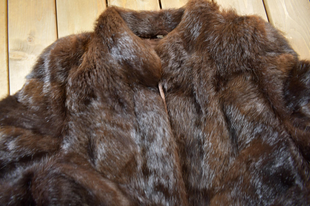 Vintage 1970s Full Length Brown Mink Fur Coat from propervintagecanada
