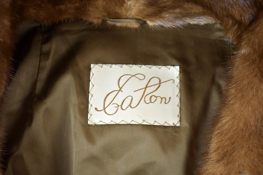 Vintage 1970s Full Length Chestnut Mink Fur Coat Made In USA from propervintagecanada