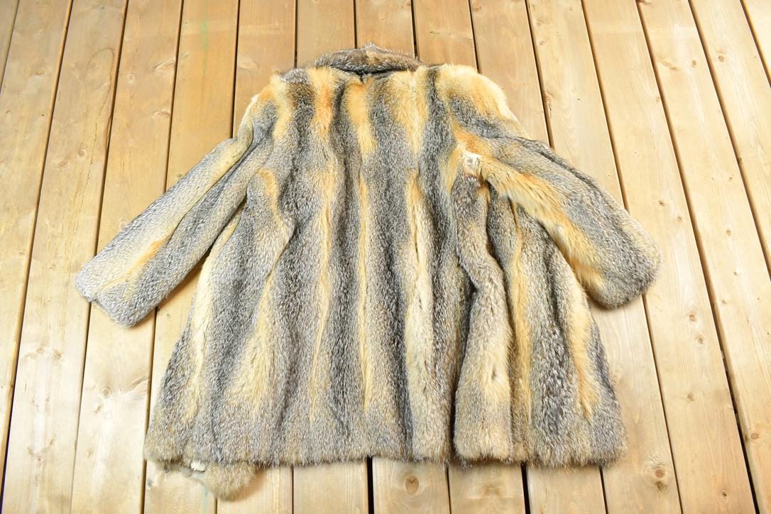 Vintage 1970s Full Length Fox Fur Coat Made In USA from propervintagecanada