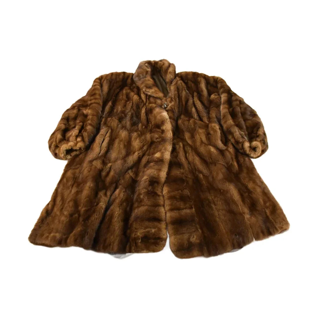 Vintage 1970s Full Length Mink Fur Coat Adult XL from propervintagecanada