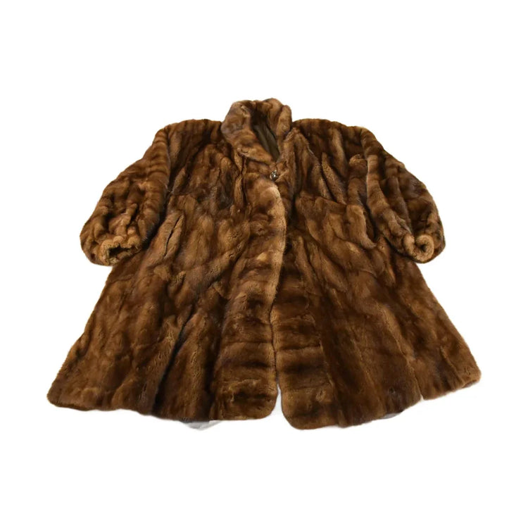 Vintage 1970s Full Length Mink Fur Coat Adult XL from propervintagecanada