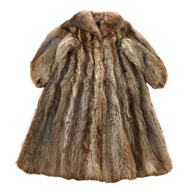 Vintage 1970s Full Length Multi Brown Mink Fur Coat from propervintagecanada