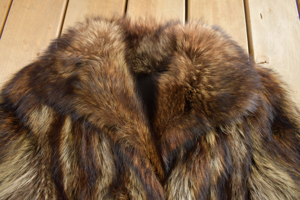 Vintage 1970s Full Length Multi Brown Mink Fur Coat from propervintagecanada