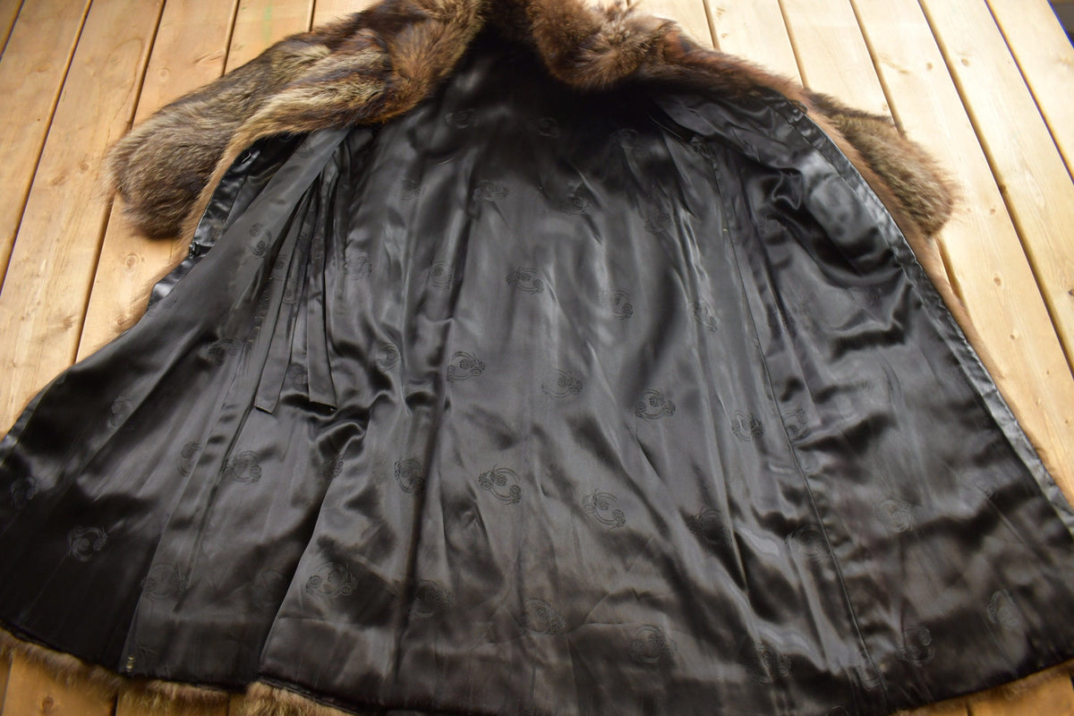 Vintage 1970s Full Length Multi Brown Mink Fur Coat from propervintagecanada