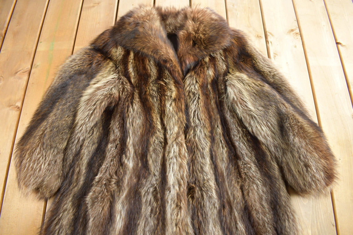 Vintage 1970s Full Length Multi Brown Mink Fur Coat from propervintagecanada