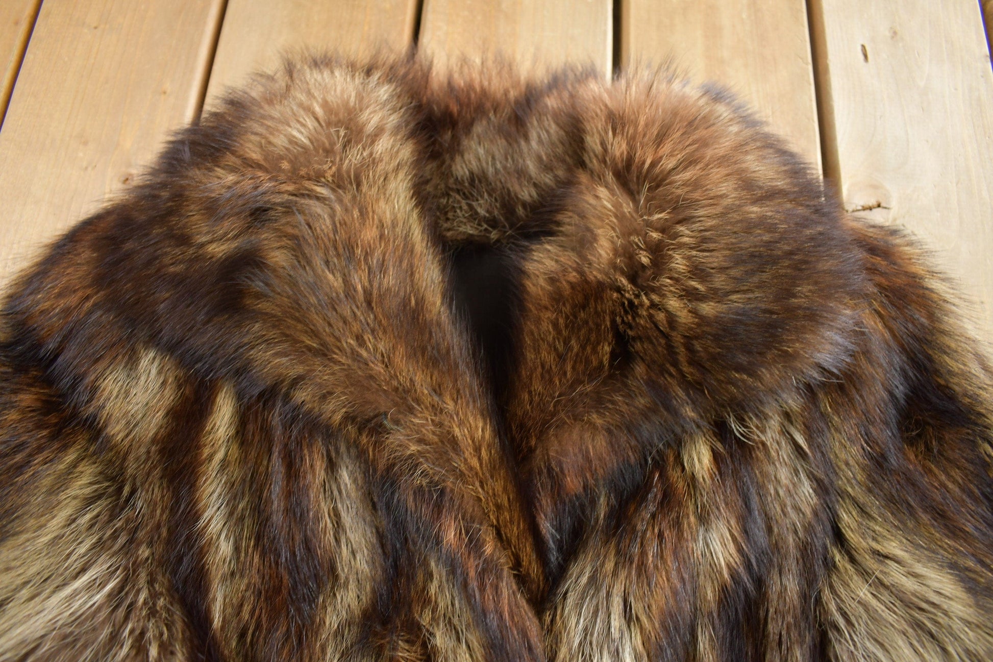 Vintage 1970s Full Length Racoon Fur Coat from propervintagecanada