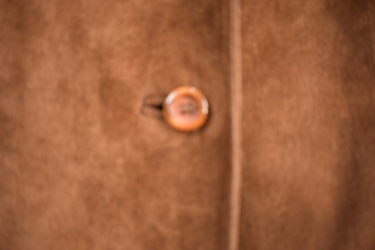 Vintage 1970s Fur Collar Suede Leather Jacket from propervintagecanada