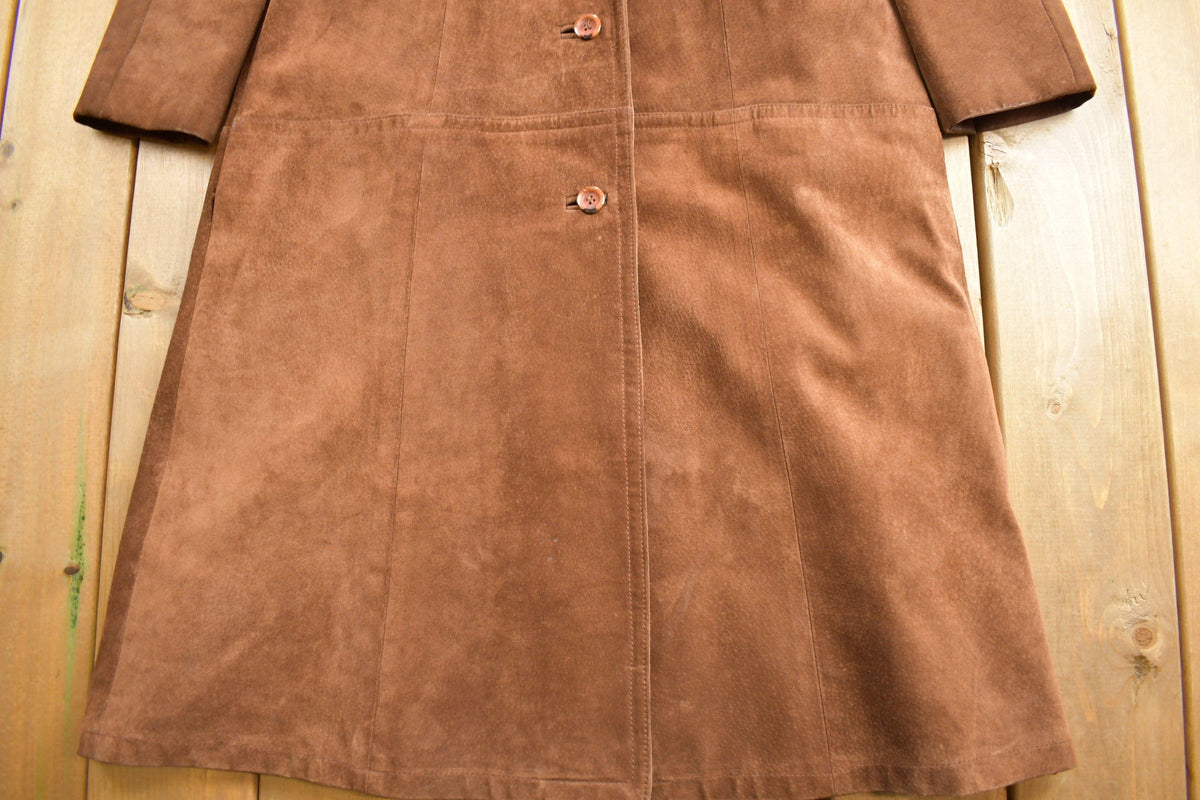 Vintage 1970s Fur Collar Suede Leather Jacket from propervintagecanada
