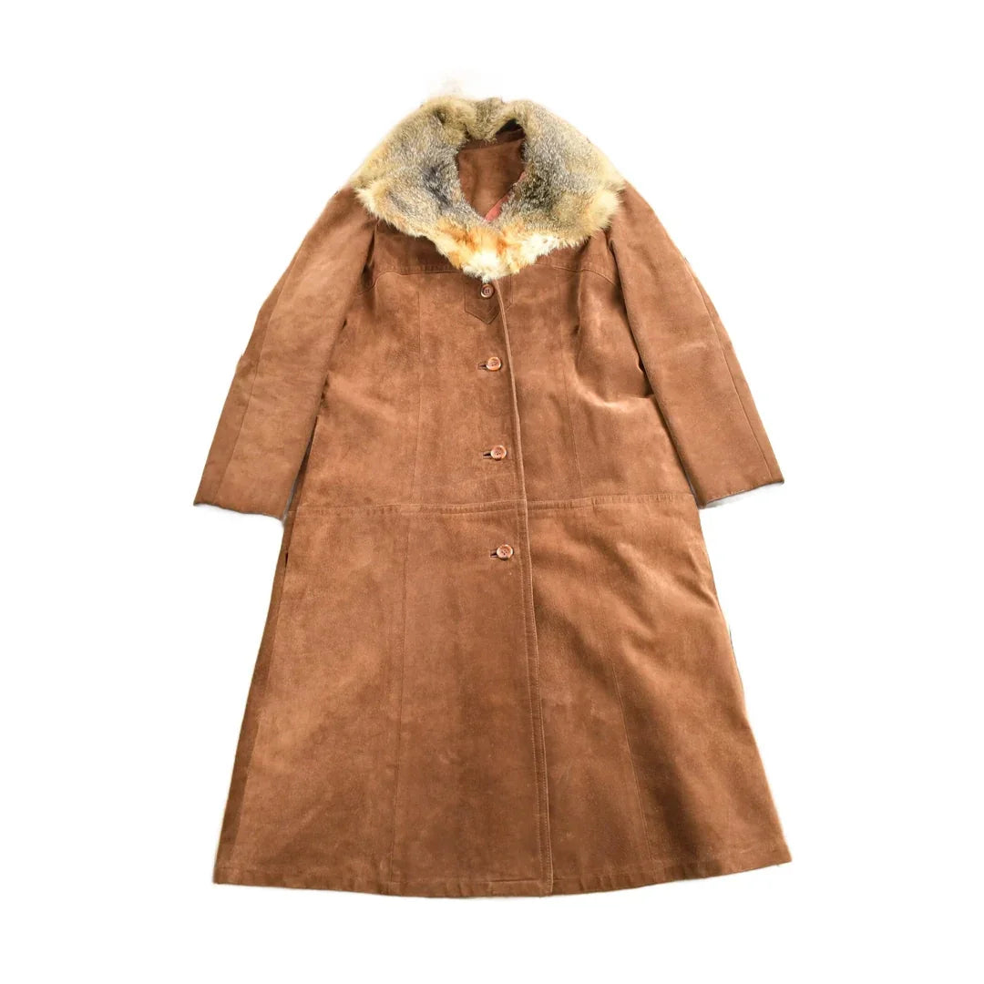 Vintage 1970s Fur Collar Suede Leather Jacket Men's Small from propervintagecanada