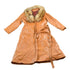 Vintage 1970s Genuine Leather Fox Fur Collar Trench Coat from propervintagecanada