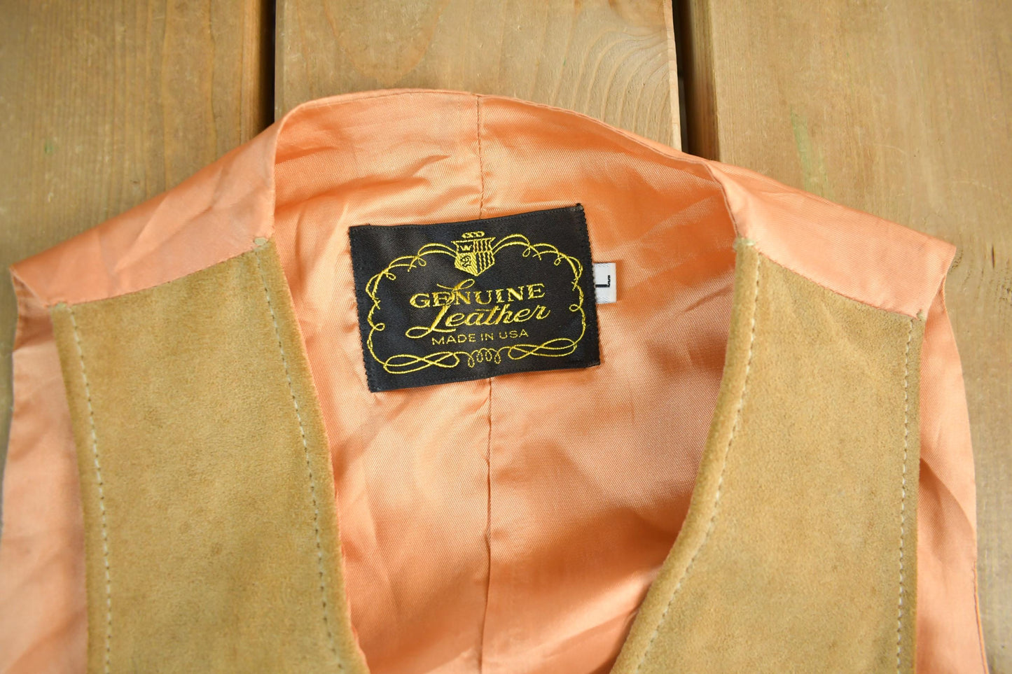 Vintage 1970s Genuine Leather Garments Leather Vest Men's S from propervintagecanada