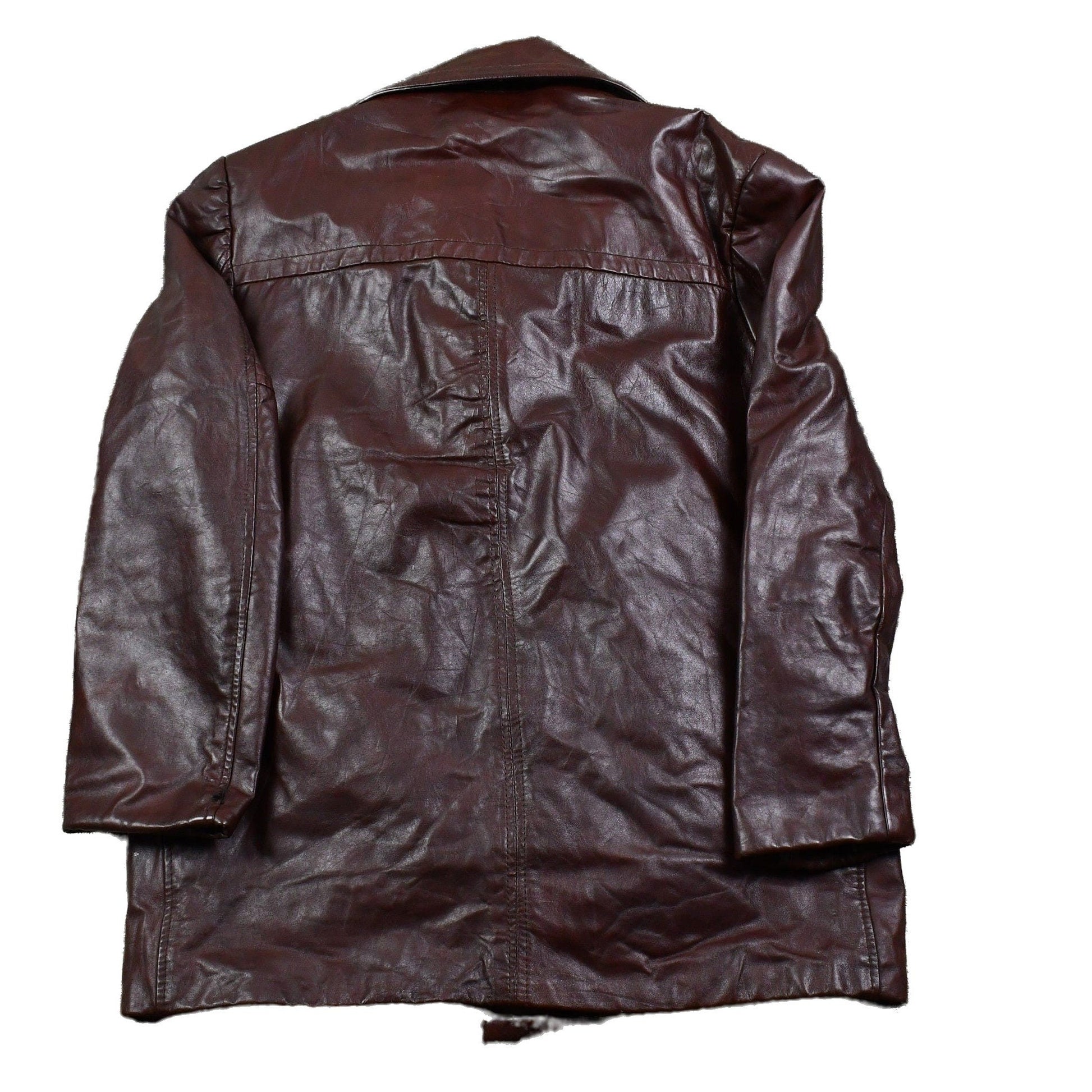 Vintage 1970s Genuine Leather Lined Overcoat Men's M from propervintagecanada