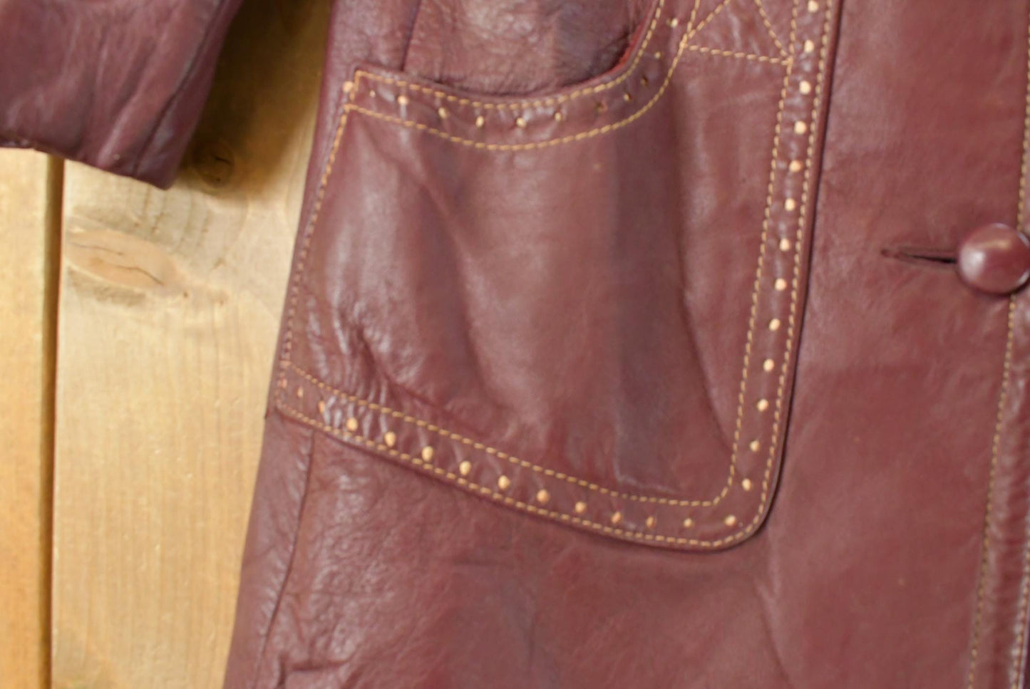 Vintage 1970s Genuine Leather Trench Coat Women's Medium from propervintagecanada