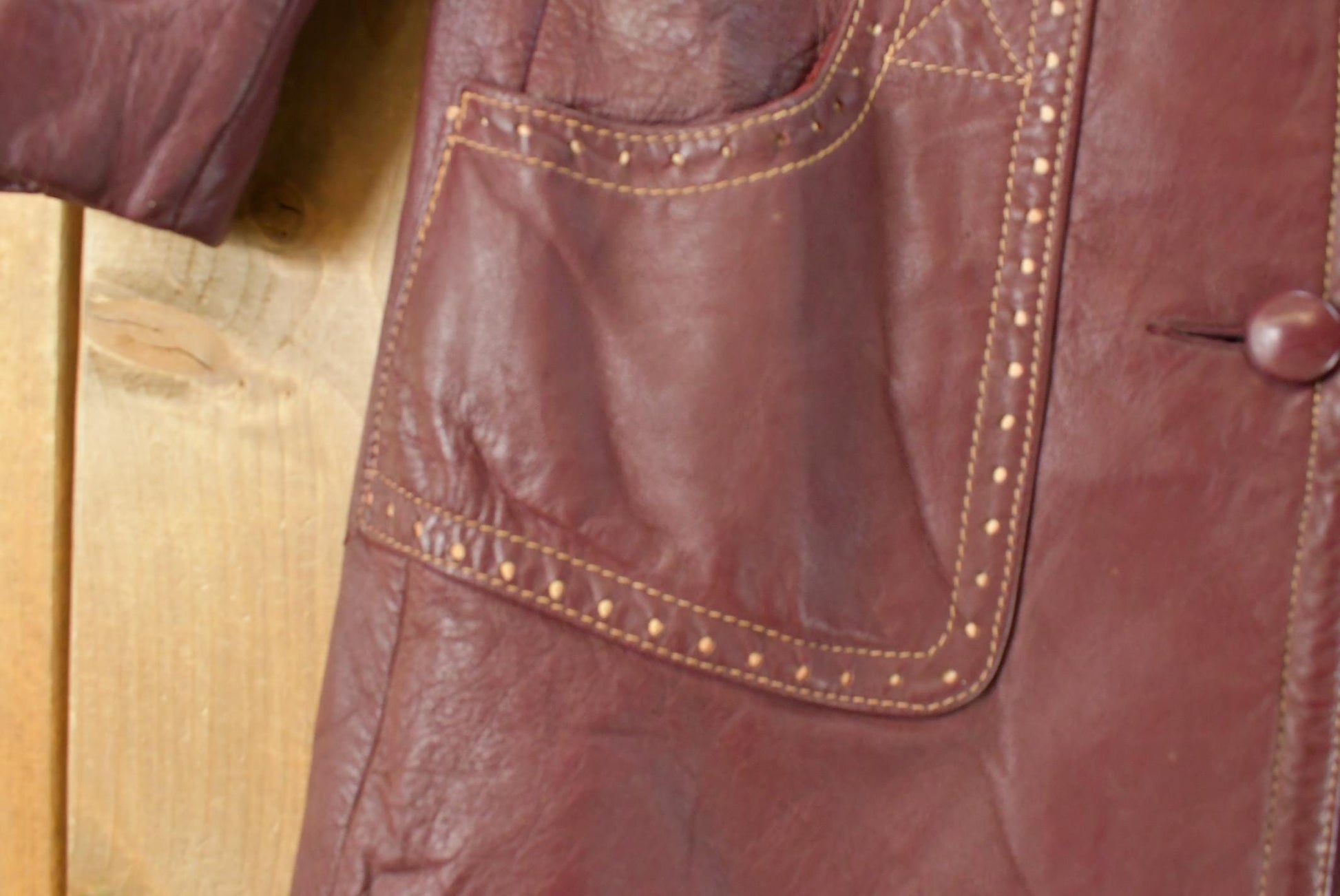 Vintage 1970s Genuine Leather Trench Coat Women's Medium from propervintagecanada