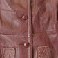 Vintage 1970s Genuine Leather Trench Coat Women's Medium from propervintagecanada