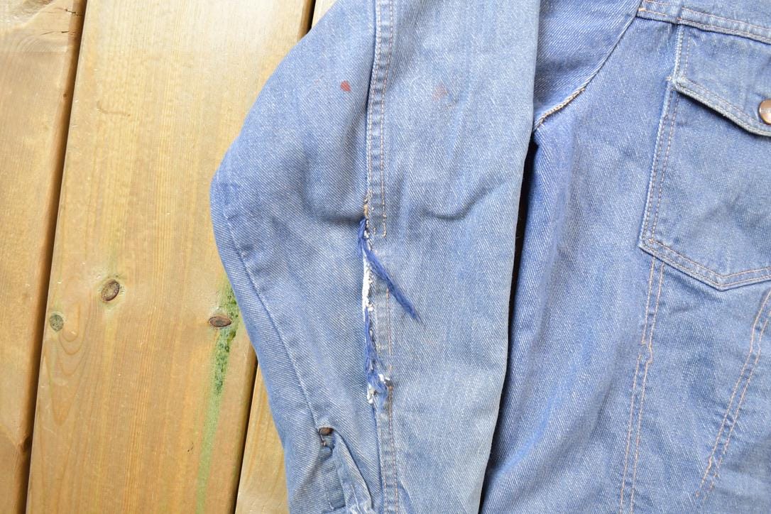Vintage 1970s Genuine Roebucks Button Up Jean Jacket from propervintagecanada
