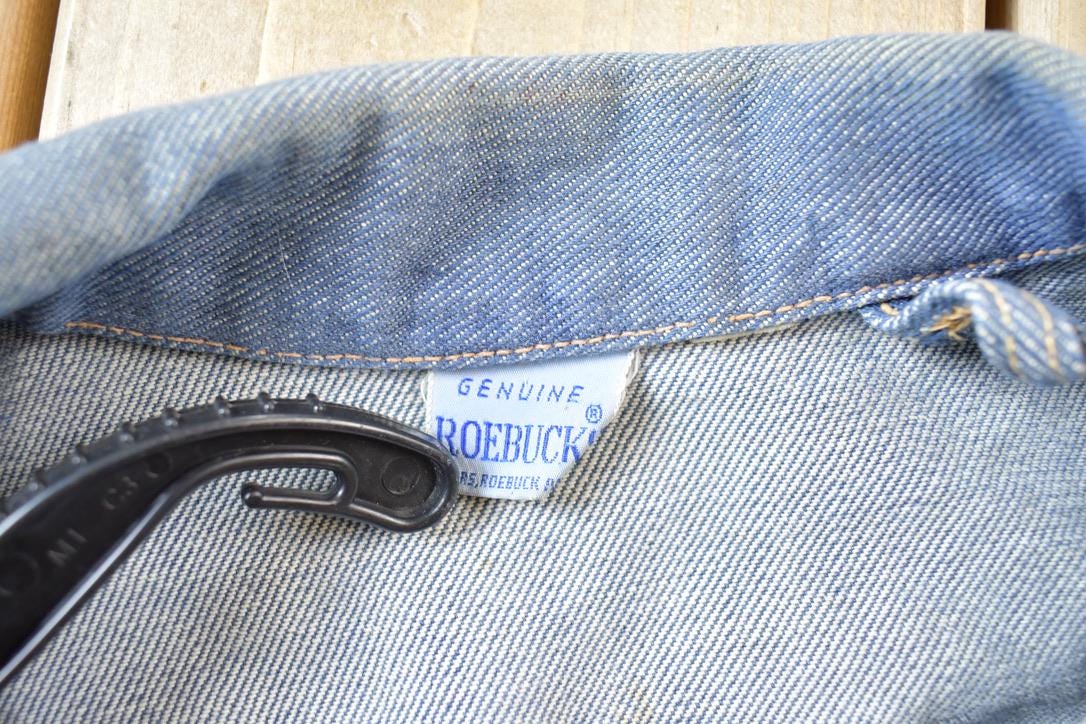 Vintage 1970s Genuine Roebucks Button Up Jean Jacket from propervintagecanada