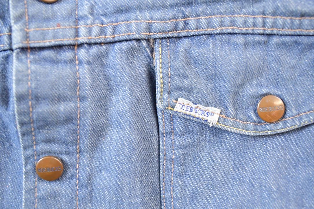 Vintage 1970s Genuine Roebucks Button Up Jean Jacket from propervintagecanada